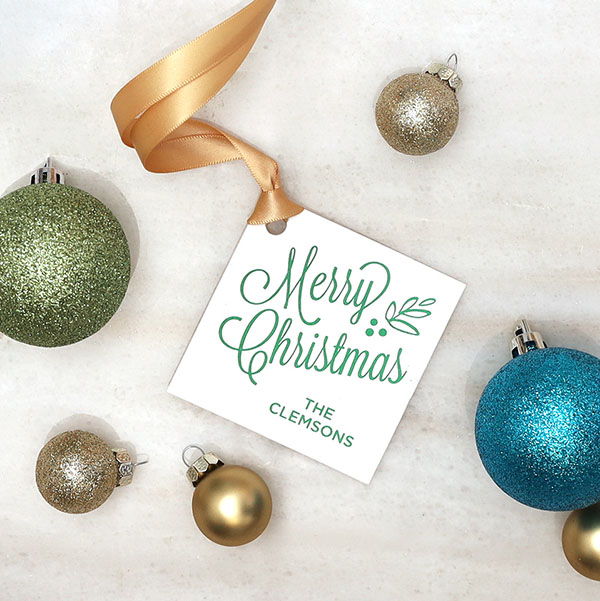 Whimsical Merry Christmas Tag