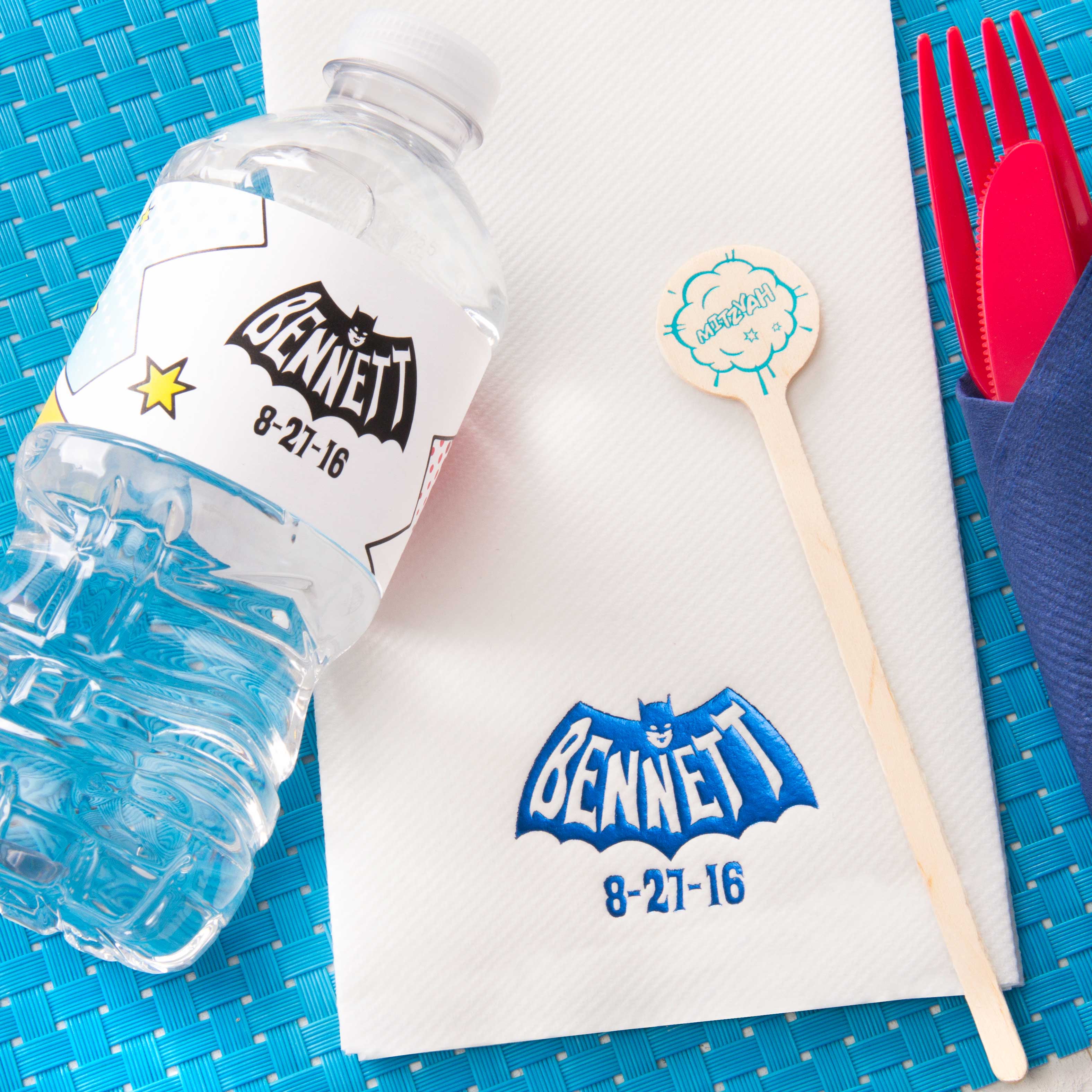 personalized party accessories for mitzvah planning