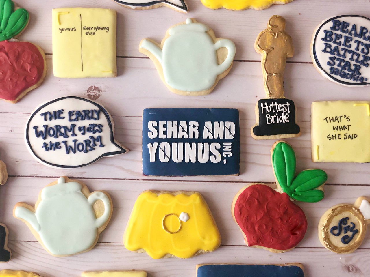 Customized Cookies for "The Office" Themed Bridal Shower