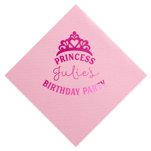 Princess Crown Birthday Napkin