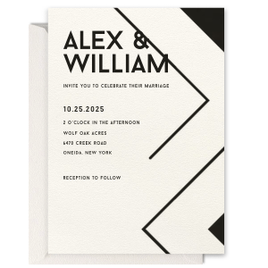 Line Work Maze Wedding Invitation