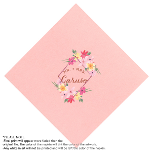 Floral Diamond Frame Napkin