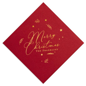 Merry Christmas Confetti Napkin