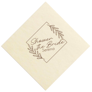 Floral Border Shower Napkin