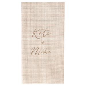 Romantic Script Names Napkin