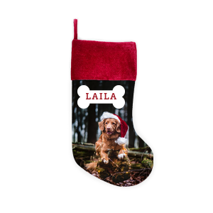 Dog Bone Custom Photo Stocking