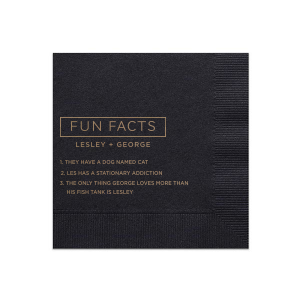 Block Fun Facts Napkin