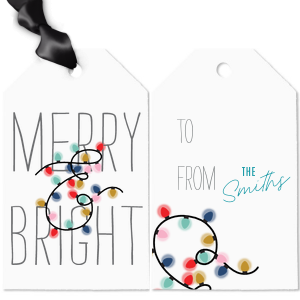 Merry & Bright Custom Photo Tag