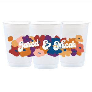 Retro Floral Names Photo Full Color Custom Cup