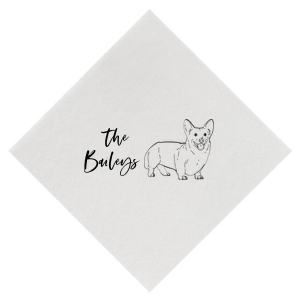 Family Name Corgi Napkin