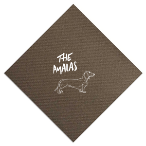 Bold Font Dachshund Napkin