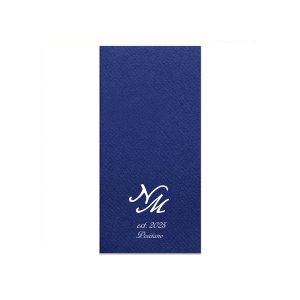 Classic Italian Wedding Bold Initials Napkin