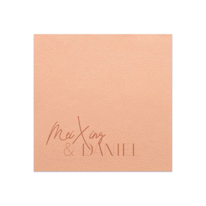 White Lotus Wedding Couples Names Napkin