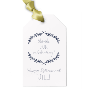 Retirement Branch Letterpress Tag