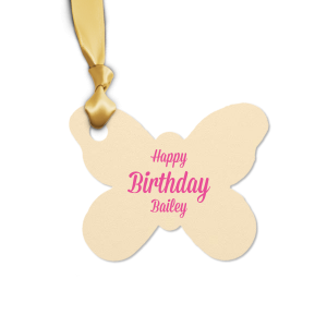 Happy Birthday Letterpress Tag