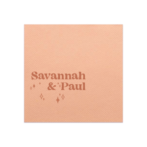 Retro Wedding Names Napkin