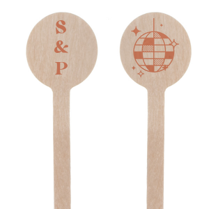 Retro Wedding Disco Ball Stir Stick