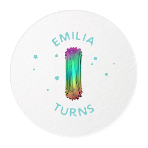 Rainbow Balloon Custom Photo Coaster