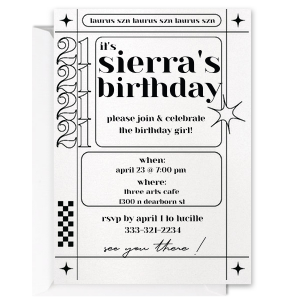 Modern Birthday Invitation