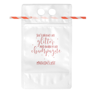 Bright Like Glitter Birthday Drink Pouch