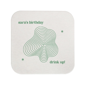 Tree Rings Birthday Coaster