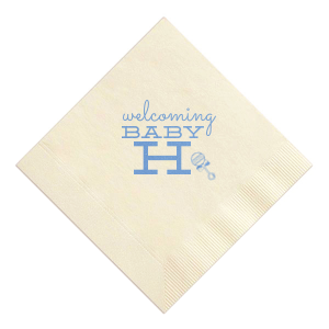 Welcoming Baby Initial Napkin