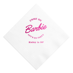 Barbie Birthday Napkin