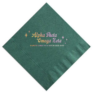 Chic Greek Week Party Sparkles Napkin