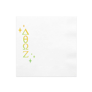 Chic Greek Week Alphabet Letters Napkin