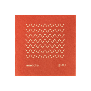 Wavy Minimalist Birthday Napkin