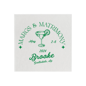 Margs and Matrimony Bachelorette Party Napkin