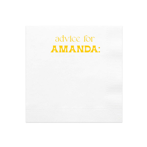 Advice For The Graduate Napkin