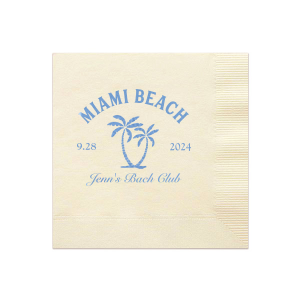 Bachelorette Beach Party Palm Tree Napkin