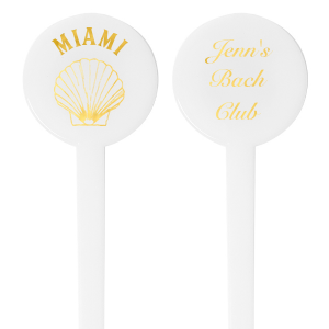 Bachelorette Beach Party Shell Stir Stick