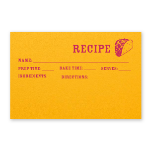 Fiesta Forever Anniversary Taco Recipe Card