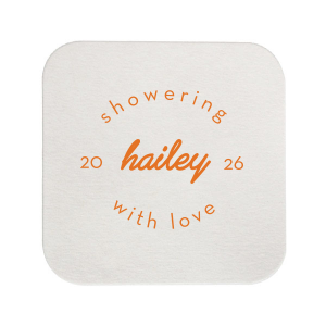 Minimal Bridal Shower Coaster