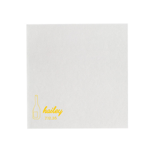 Minimal Bridal Shower Wine Bottle Napkin