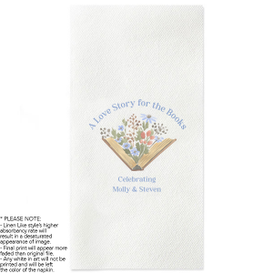 Love Story for the Books Floral Napkin