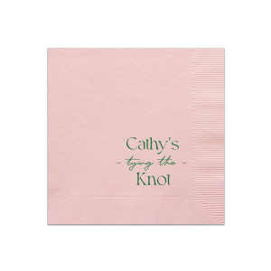 Modern Knot Tying Bridal Shower Napkin