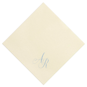 Delicate Script Initials Napkin