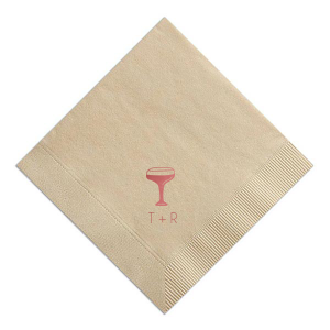 Minimal Cocktail Glass Napkin