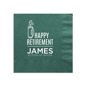 Retirement Golf Napkin