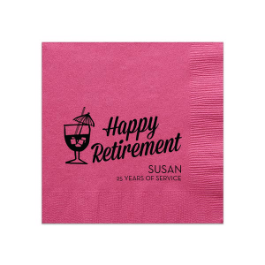 Happy Retirement Tiki Napkin