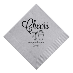 Retro Martini Cheers Napkin