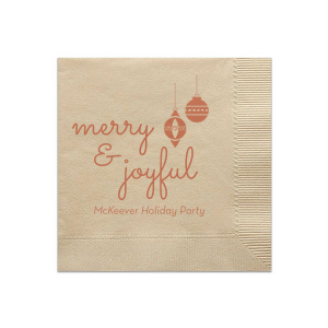 Merry & Joyful Holiday Napkin