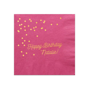 Happy Birthday Confetti Popping Napkin