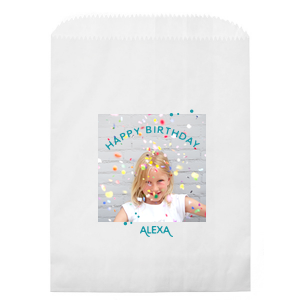 Birthday Confetti Custom Photo Party Bag