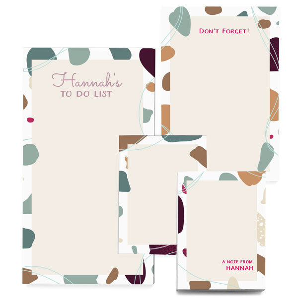 Terrazzo Notepad Gift Set