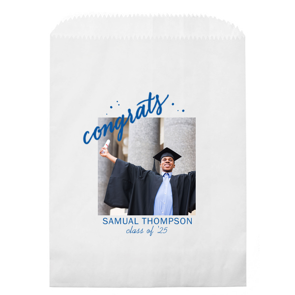 Congrats Grad Custom Photo Party Bag