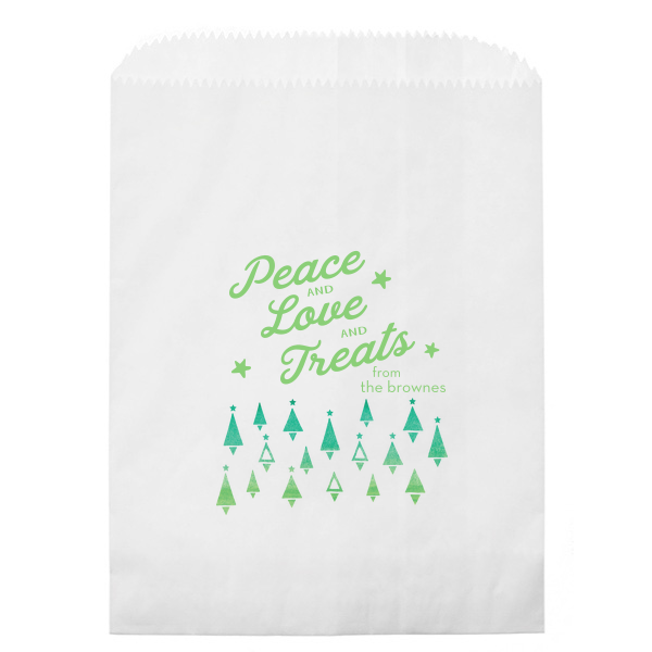 Watercolor Trees Custom Photo Party Bag